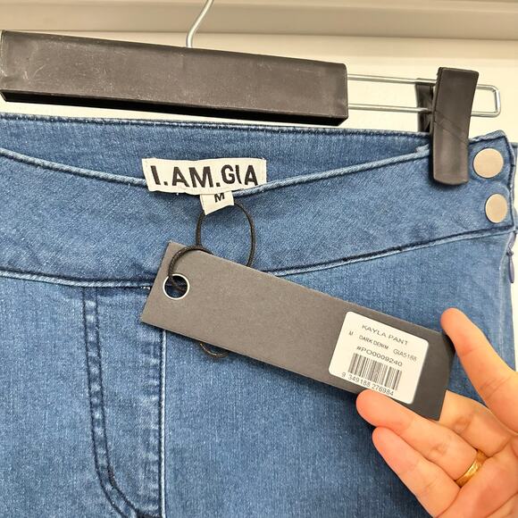 NWT I.AM.GIA KAYLA PANT IN DARK DENIM SIZE MEDIUM - Picture 4 of 5